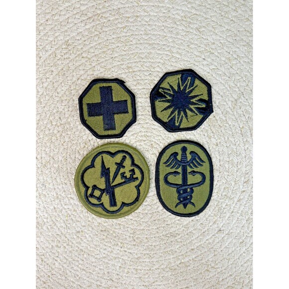 US Army Iron-on Patches Health Services Command Patches Lot Of 4 - Picture 1 of 8